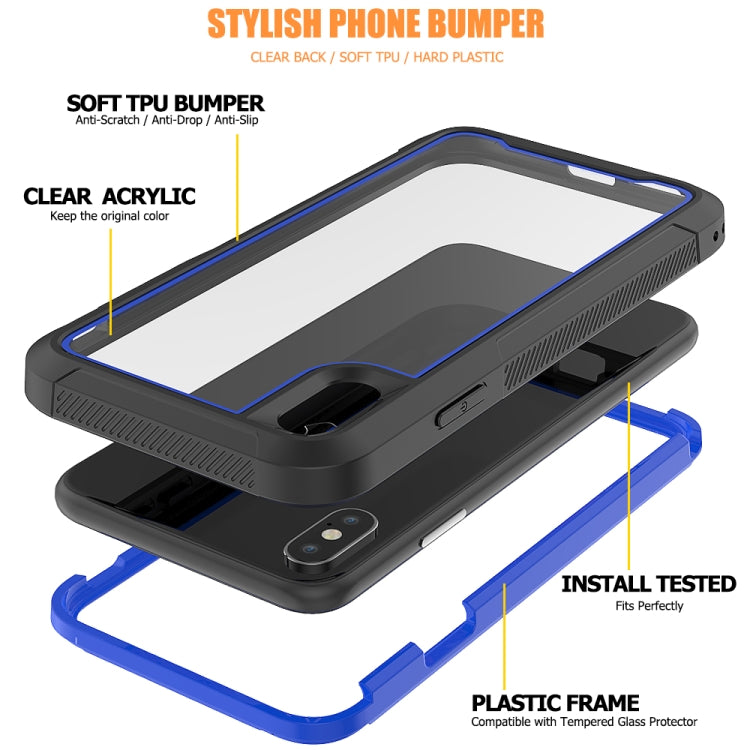 For iPhone XS Max Frame Series TPU + PC Dust-proof Scratch-proof Drop-proof Protective Case
