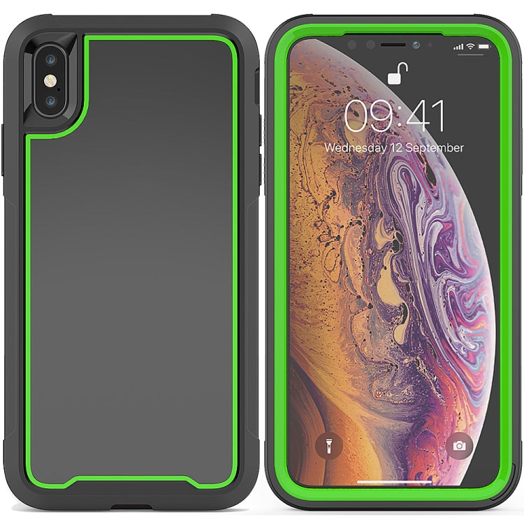 For iPhone XS Max Frame Series TPU + PC Dust-proof Scratch-proof Drop-proof Protective Case