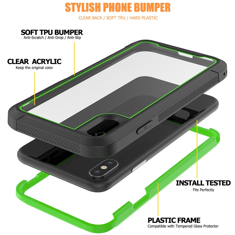 For iPhone XS Max Frame Series TPU + PC Dust-proof Scratch-proof Drop-proof Protective Case