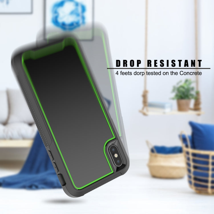For iPhone XS Max Frame Series TPU + PC Dust-proof Scratch-proof Drop-proof Protective Case