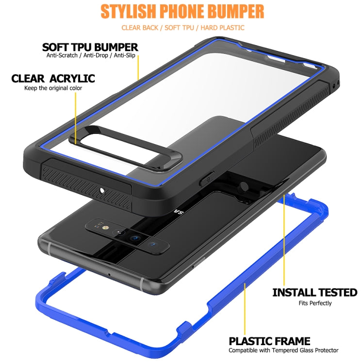 For Galaxy S10 Frame Series TPU + PC Dust-proof Scratch-proof Drop-proof Protective Case