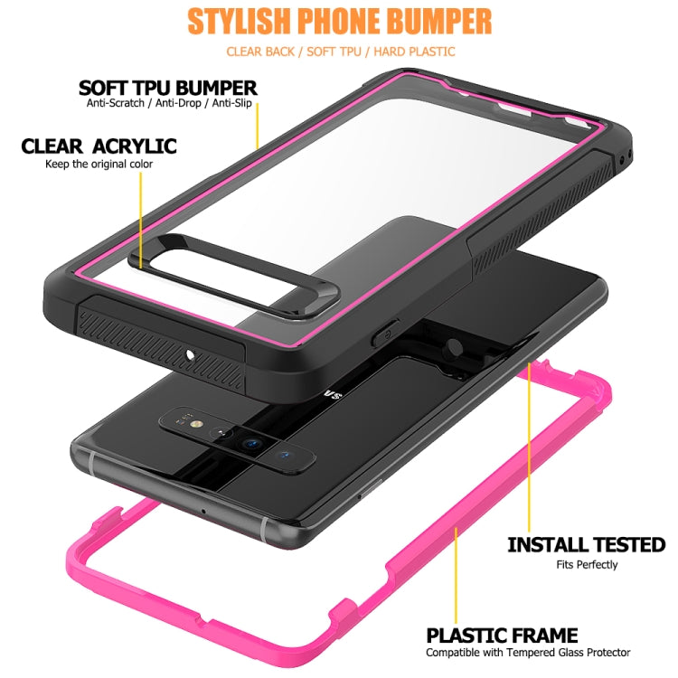 For Galaxy S10 Frame Series TPU + PC Dust-proof Scratch-proof Drop-proof Protective Case