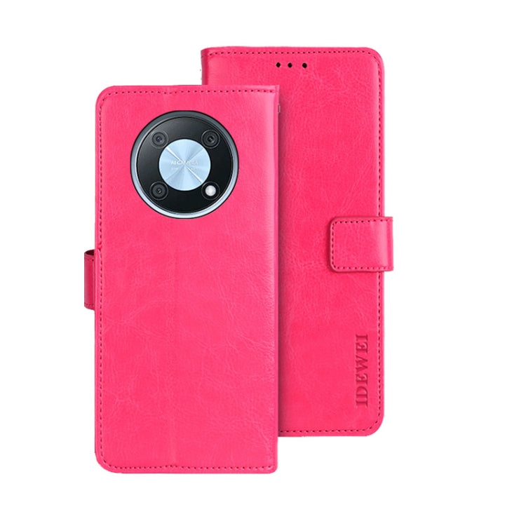 For Huawei nova Y90 idewei Crazy Horse Texture Leather Phone Case