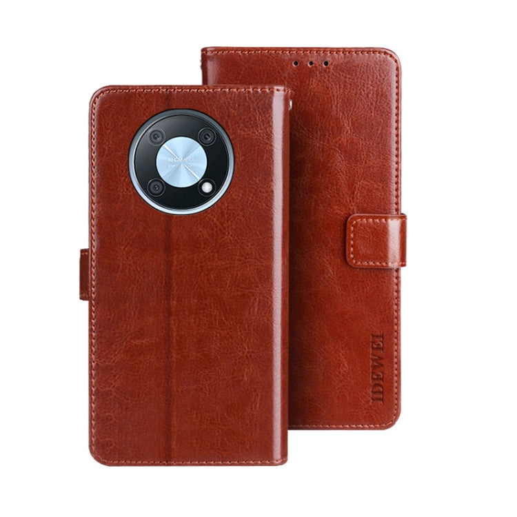 For Huawei nova Y90 idewei Crazy Horse Texture Leather Phone Case