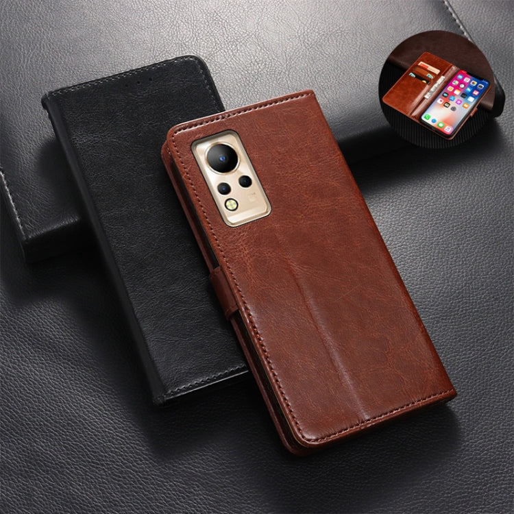 For Infinix Note 12 idewei Crazy Horse Texture Leather Phone Case