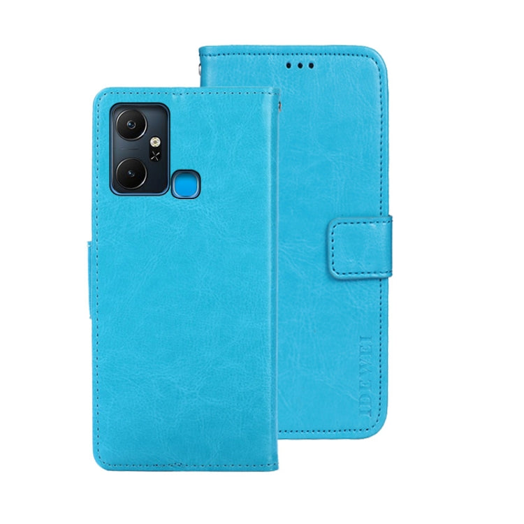 For Infinix Smart 6 Plus idewei Crazy Horse Texture Leather Phone Case
