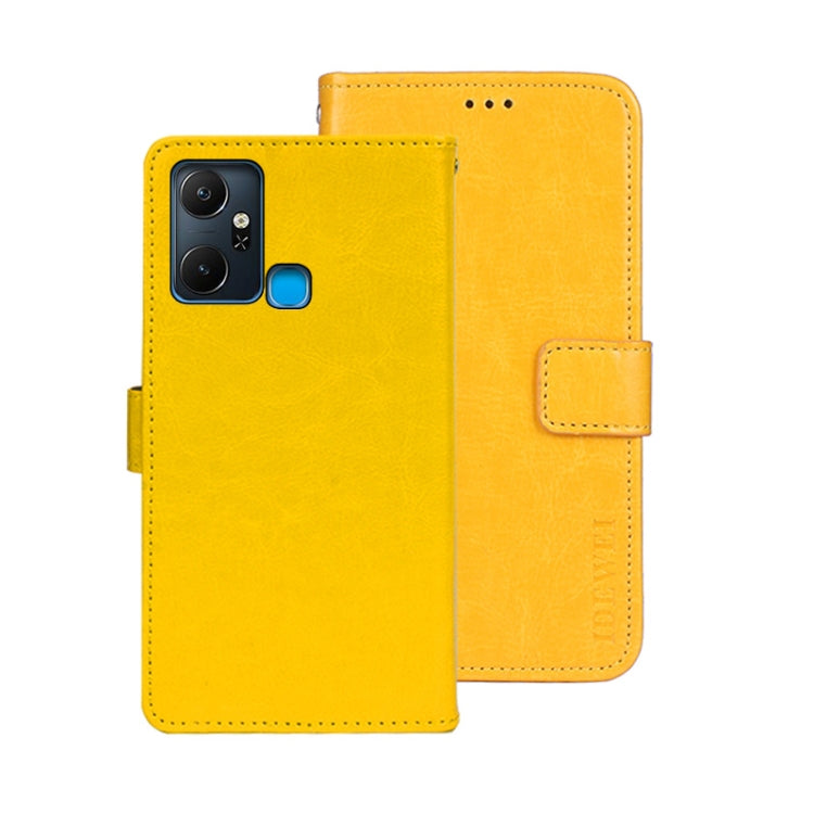 For Infinix Smart 6 Plus idewei Crazy Horse Texture Leather Phone Case