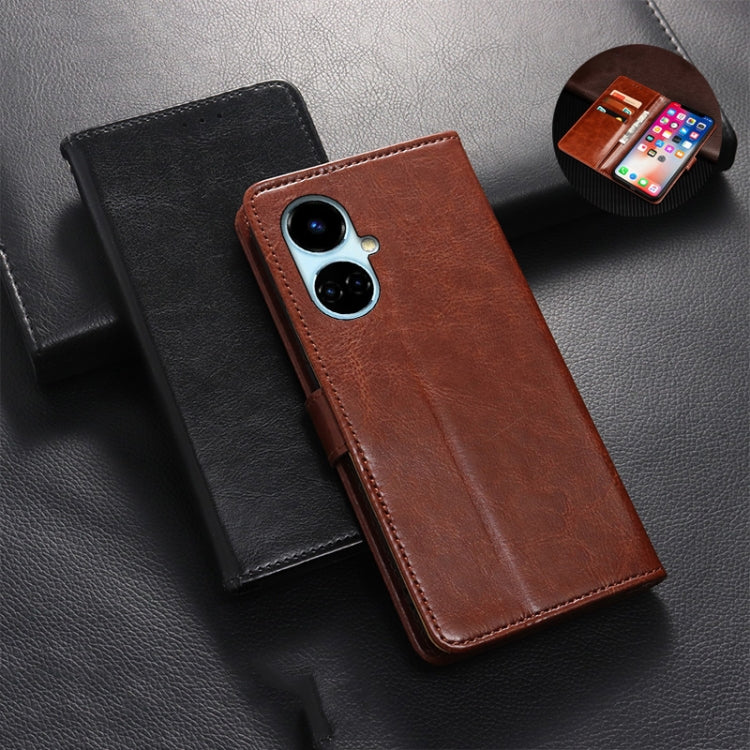 For Tecno Camon 19 idewei Crazy Horse Texture Leather Phone Case