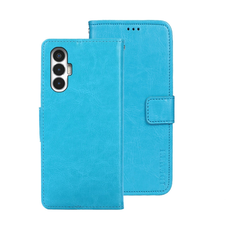 For Tecno Pova 3 idewei Crazy Horse Texture Leather Phone Case