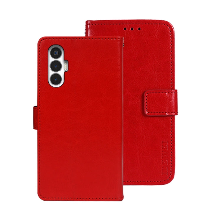 For Tecno Pova 3 idewei Crazy Horse Texture Leather Phone Case
