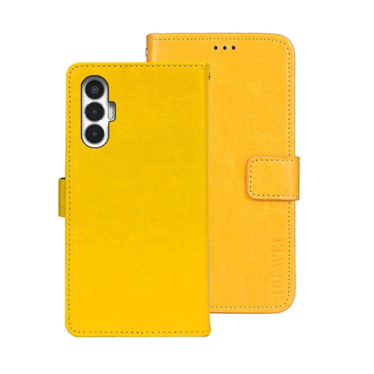 For Tecno Pova 3 idewei Crazy Horse Texture Leather Phone Case