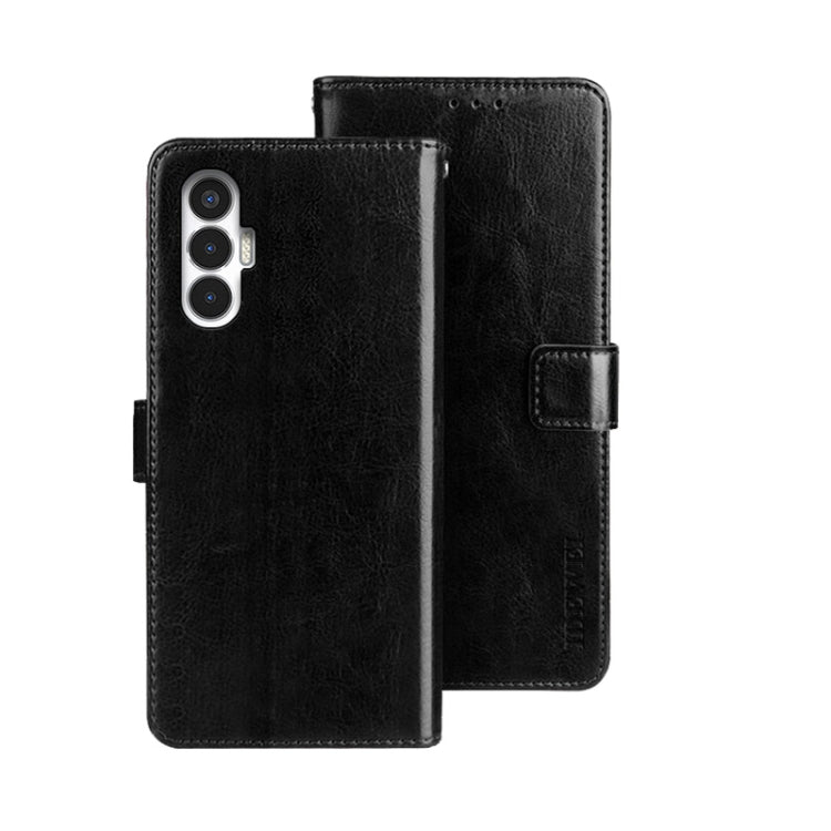 For Tecno Pova 3 idewei Crazy Horse Texture Leather Phone Case