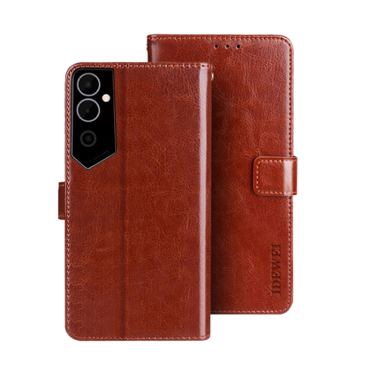 For Tecno Pova Neo 2 idewei Crazy Horse Texture Leather Phone Case