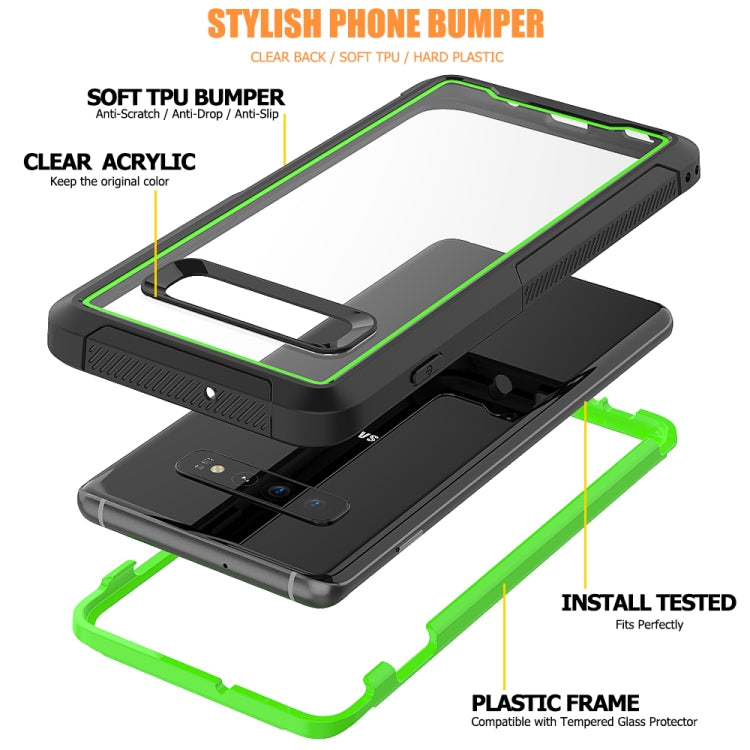 For Galaxy S10+ Frame Series TPU + PC Dust-proof Scratch-proof Drop-proof Protective Case