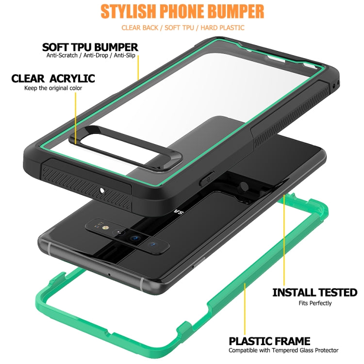 For Galaxy S10+ Frame Series TPU + PC Dust-proof Scratch-proof Drop-proof Protective Case