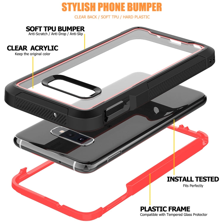 For Galaxy S10e Frame Series TPU + PC Dust-proof Scratch-proof Drop-proof Protective Case
