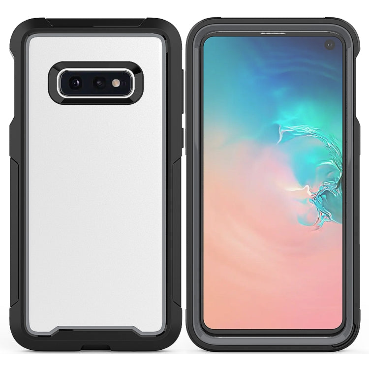 For Galaxy S10e Frame Series TPU + PC Dust-proof Scratch-proof Drop-proof Protective Case