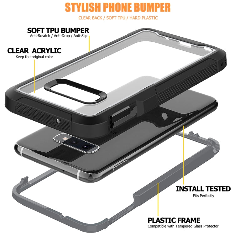 For Galaxy S10e Frame Series TPU + PC Dust-proof Scratch-proof Drop-proof Protective Case