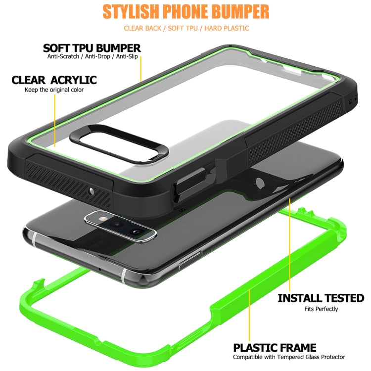 For Galaxy S10e Frame Series TPU + PC Dust-proof Scratch-proof Drop-proof Protective Case