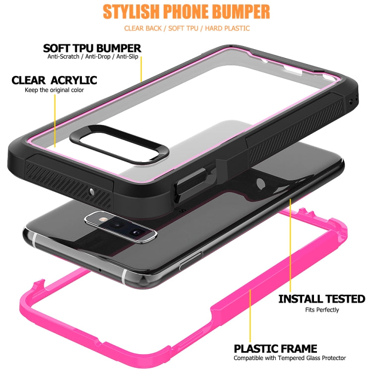 For Galaxy S10e Frame Series TPU + PC Dust-proof Scratch-proof Drop-proof Protective Case