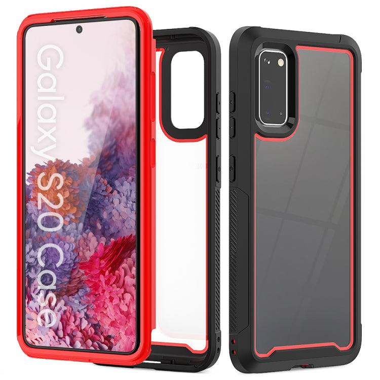 For Galaxy S20 Frame Series TPU + PC Dust-proof Scratch-proof Drop-proof Protective Case
