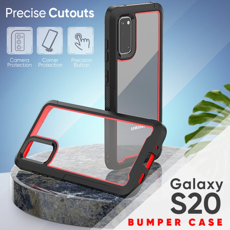 For Galaxy S20 Frame Series TPU + PC Dust-proof Scratch-proof Drop-proof Protective Case