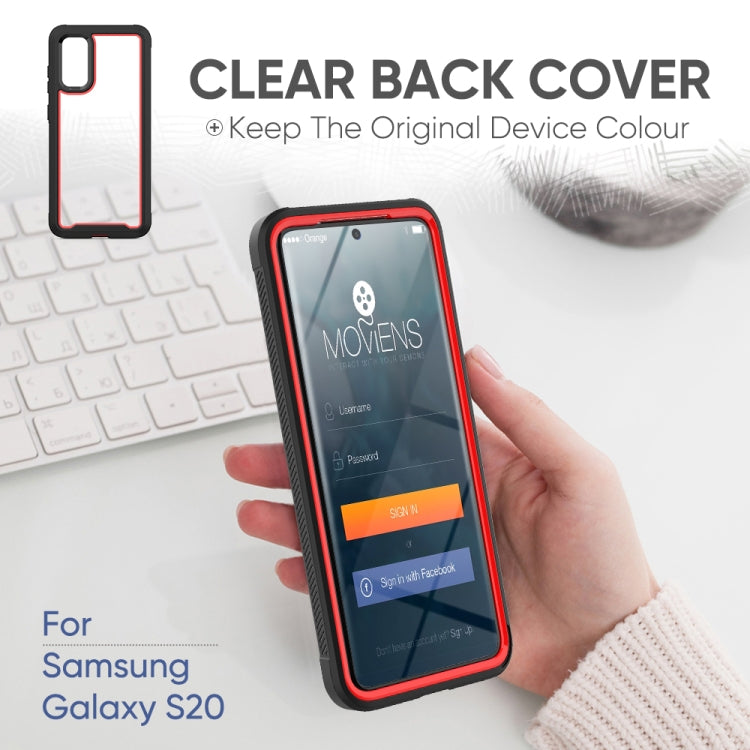 For Galaxy S20 Frame Series TPU + PC Dust-proof Scratch-proof Drop-proof Protective Case