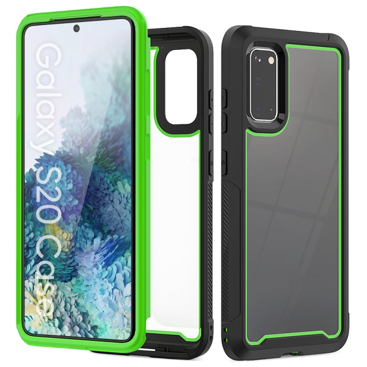 For Galaxy S20 Frame Series TPU + PC Dust-proof Scratch-proof Drop-proof Protective Case
