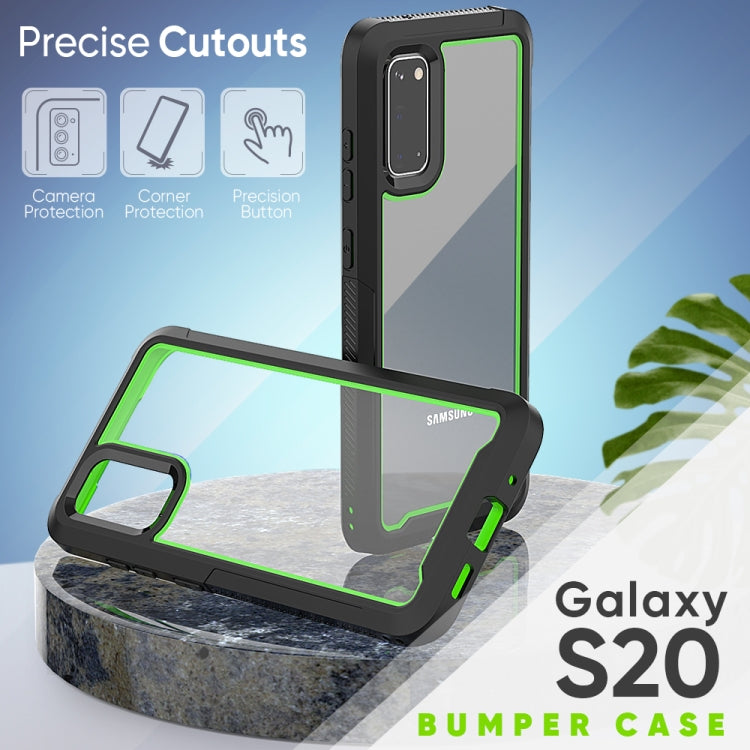 For Galaxy S20 Frame Series TPU + PC Dust-proof Scratch-proof Drop-proof Protective Case