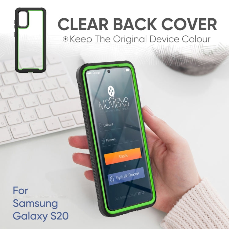 For Galaxy S20 Frame Series TPU + PC Dust-proof Scratch-proof Drop-proof Protective Case