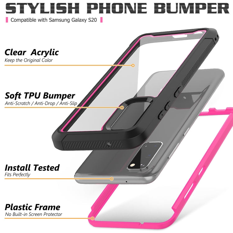 For Galaxy S20 Frame Series TPU + PC Dust-proof Scratch-proof Drop-proof Protective Case