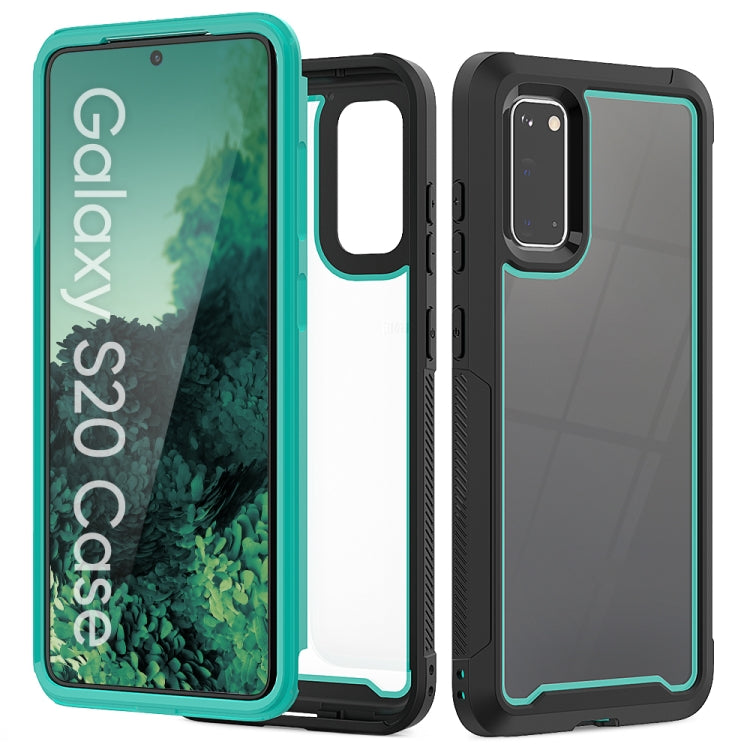 For Galaxy S20 Frame Series TPU + PC Dust-proof Scratch-proof Drop-proof Protective Case