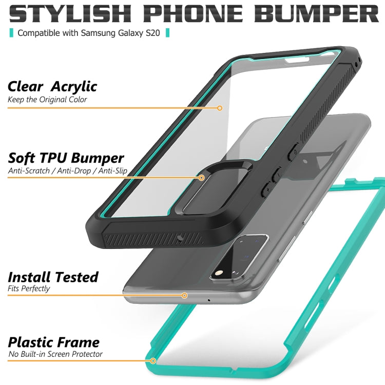 For Galaxy S20 Frame Series TPU + PC Dust-proof Scratch-proof Drop-proof Protective Case