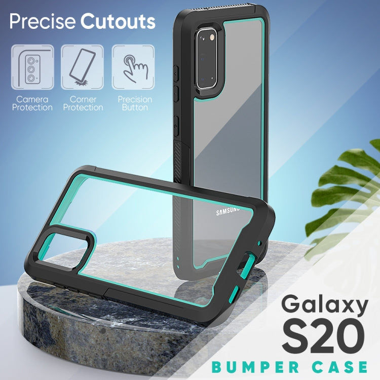 For Galaxy S20 Frame Series TPU + PC Dust-proof Scratch-proof Drop-proof Protective Case