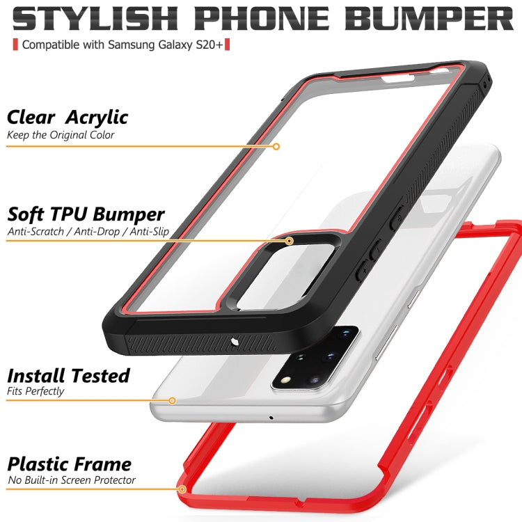 For Galaxy S20+ Frame Series TPU + PC Dust-proof Scratch-proof Drop-proof Protective Case