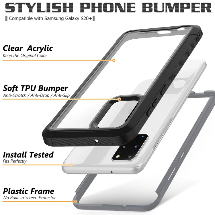 For Galaxy S20+ Frame Series TPU + PC Dust-proof Scratch-proof Drop-proof Protective Case