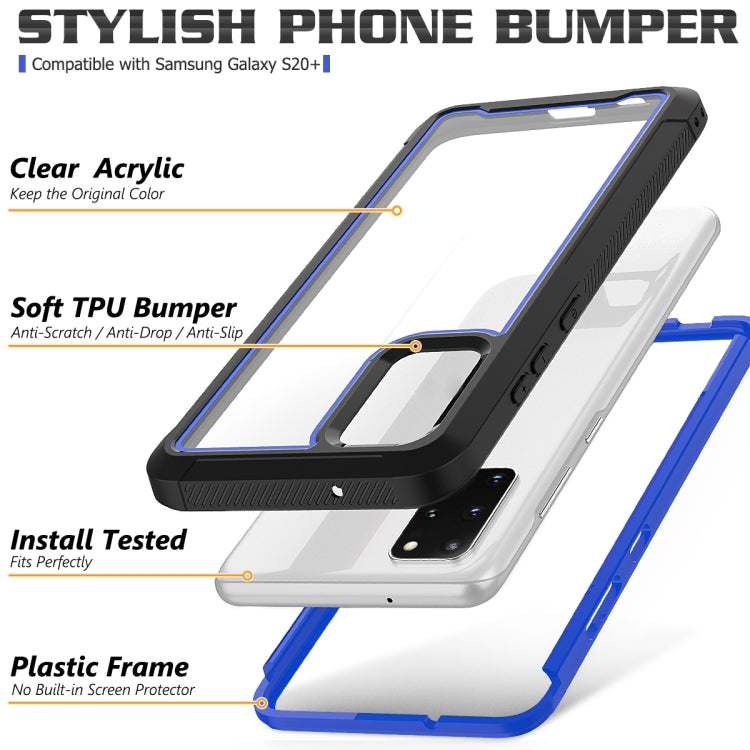 For Galaxy S20+ Frame Series TPU + PC Dust-proof Scratch-proof Drop-proof Protective Case