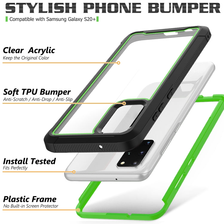 For Galaxy S20+ Frame Series TPU + PC Dust-proof Scratch-proof Drop-proof Protective Case