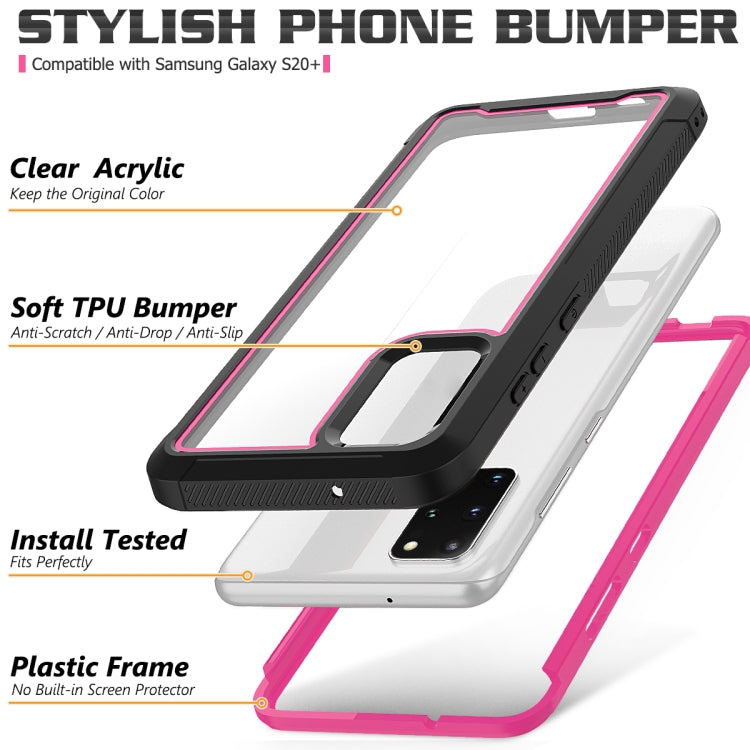 For Galaxy S20+ Frame Series TPU + PC Dust-proof Scratch-proof Drop-proof Protective Case
