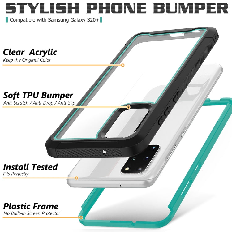 For Galaxy S20+ Frame Series TPU + PC Dust-proof Scratch-proof Drop-proof Protective Case