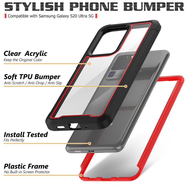 For Galaxy S20 Ultra Frame Series TPU + PC Dust-proof Scratch-proof Drop-proof Protective Case