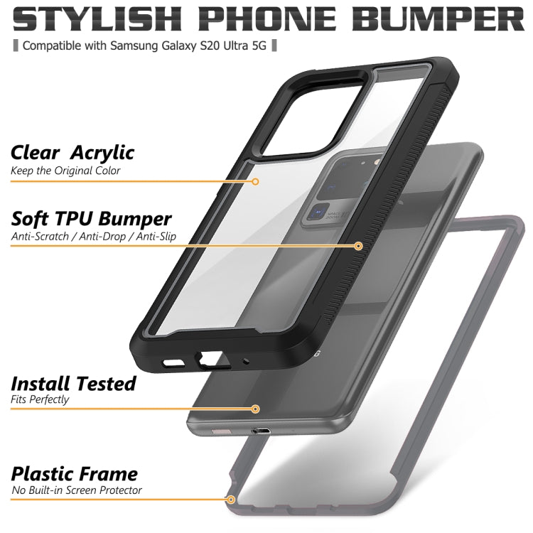 For Galaxy S20 Ultra Frame Series TPU + PC Dust-proof Scratch-proof Drop-proof Protective Case