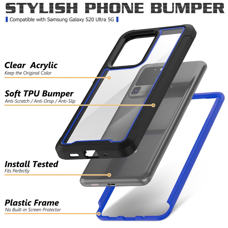 For Galaxy S20 Ultra Frame Series TPU + PC Dust-proof Scratch-proof Drop-proof Protective Case