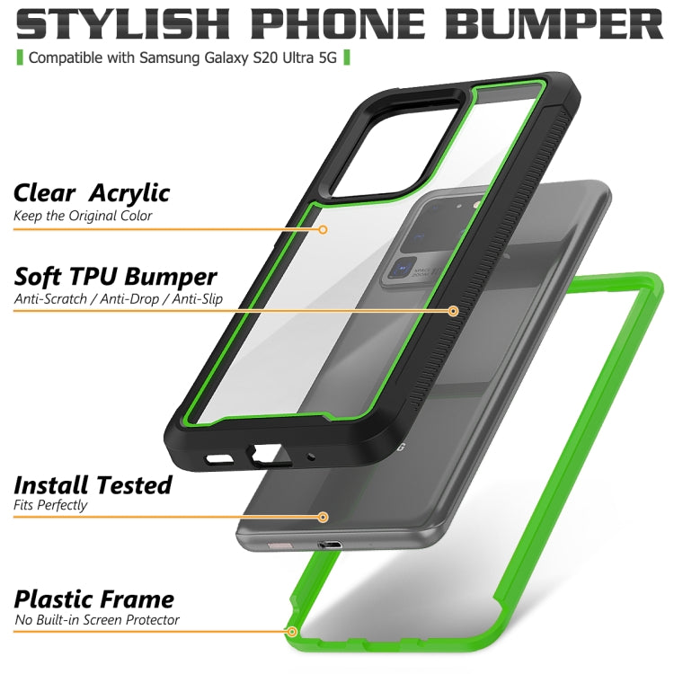 For Galaxy S20 Ultra Frame Series TPU + PC Dust-proof Scratch-proof Drop-proof Protective Case