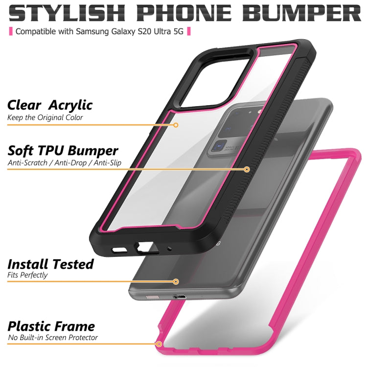 For Galaxy S20 Ultra Frame Series TPU + PC Dust-proof Scratch-proof Drop-proof Protective Case