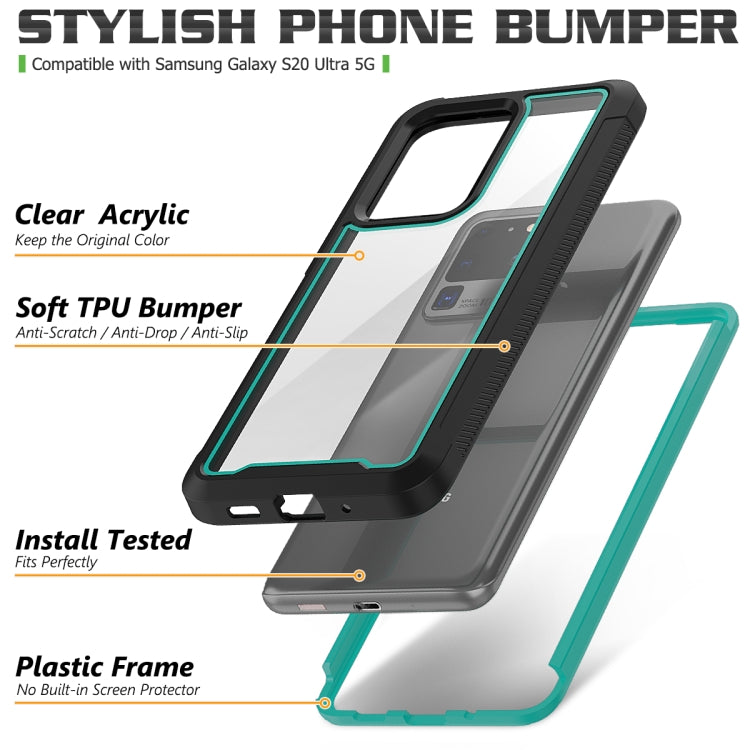For Galaxy S20 Ultra Frame Series TPU + PC Dust-proof Scratch-proof Drop-proof Protective Case