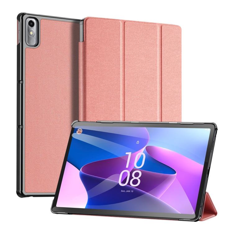 For Lenovo Tab P11 Gen 2 11.5 DUX DUCIS Domo Series Magnetic Flip Leather Tablet Case(Pink)