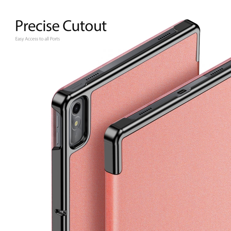 For Lenovo Tab P11 Gen 2 11.5 DUX DUCIS Domo Series Magnetic Flip Leather Tablet Case(Pink)