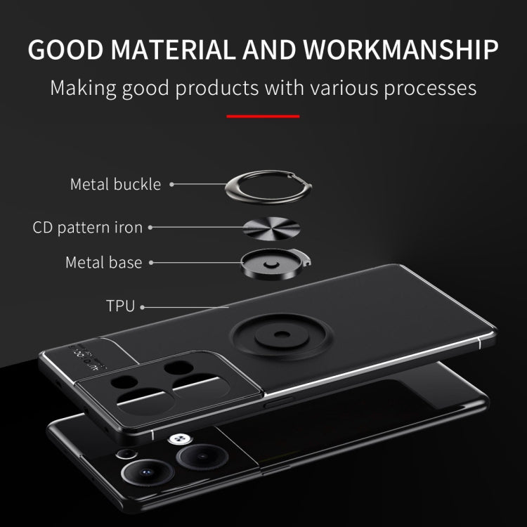 For OPPO Reno9 Pro+ Metal Ring Holder TPU Phone Case
