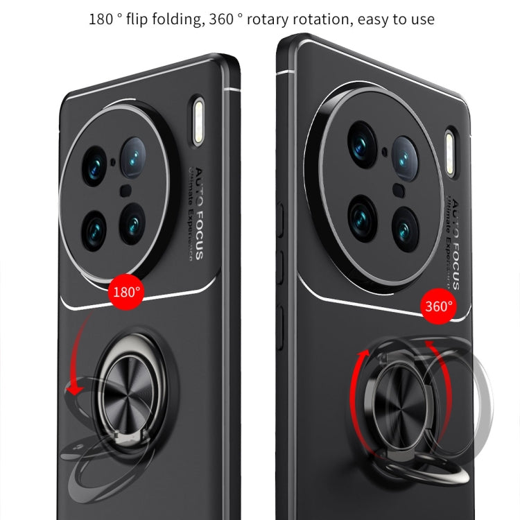 For vivo X90 Pro+ Metal Ring Holder TPU Phone Case